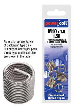 PowerCoil 3528-3/4X1.5DP BSW 3/4 x 10 x 1.5D Wire Thread Inserts 5 Pack 